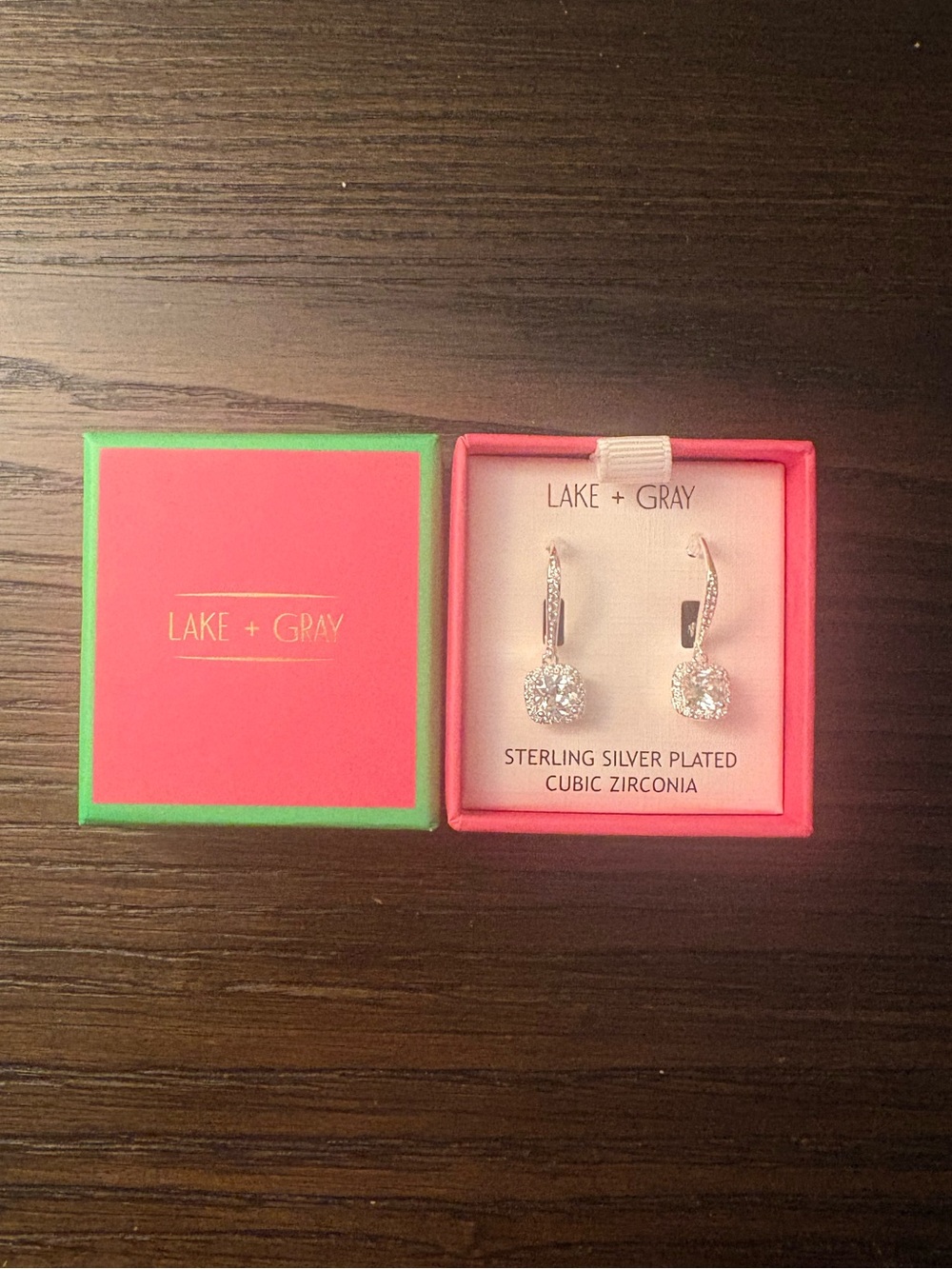 NEW Lake and Gray Silver Earrings